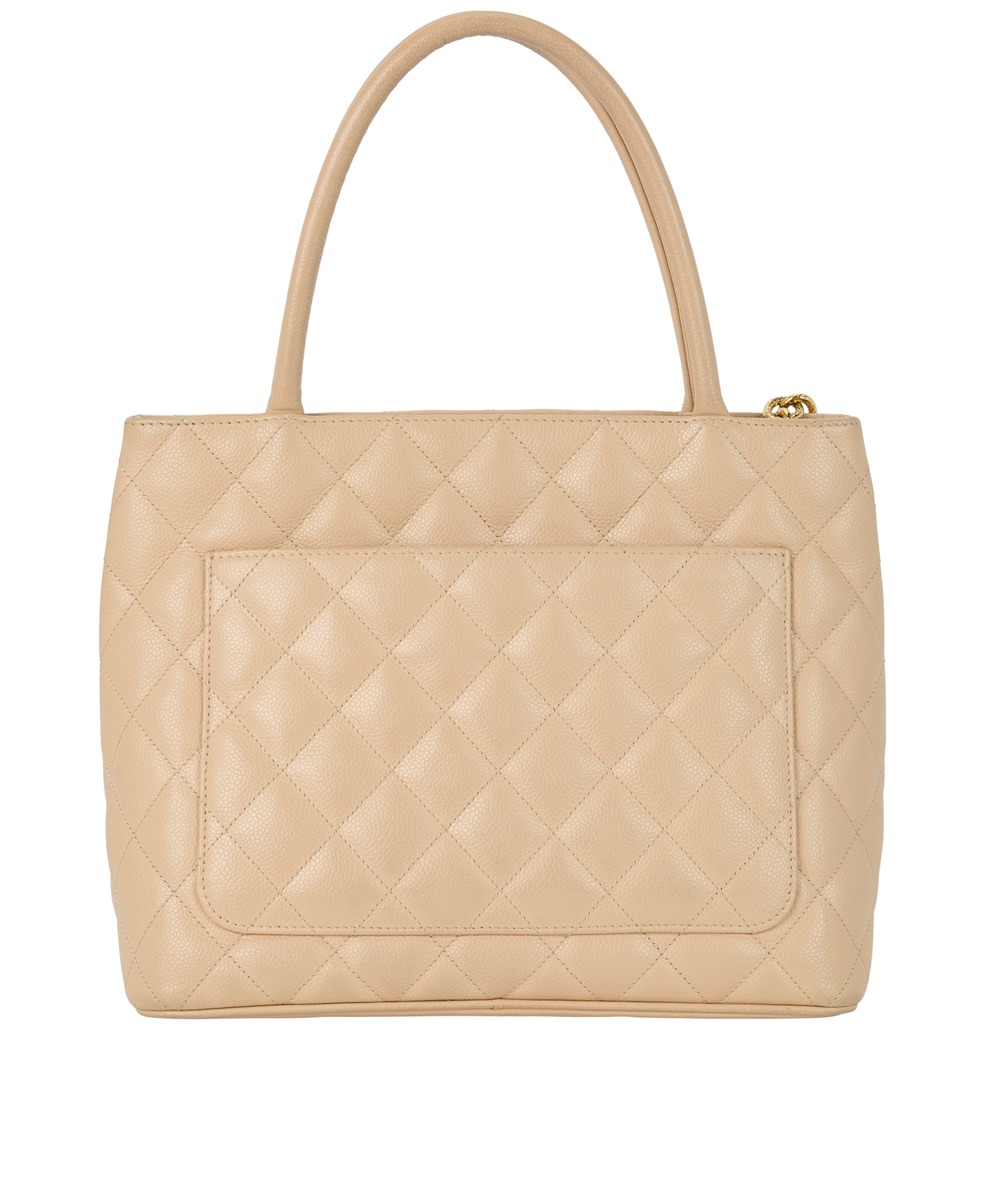 Medallion Tote, &pound;2,600, Handbags, Beige, Caviar Leather, Back view